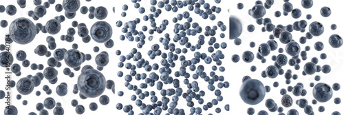 Dried Blueberries Flying (Vaccinium corymbosum) - Bleuets séchés, Arándanos deshidratados. High-antioxidant superfood berry snack explosion. Healthy dehydrated fruit pieces scattering dynamic.