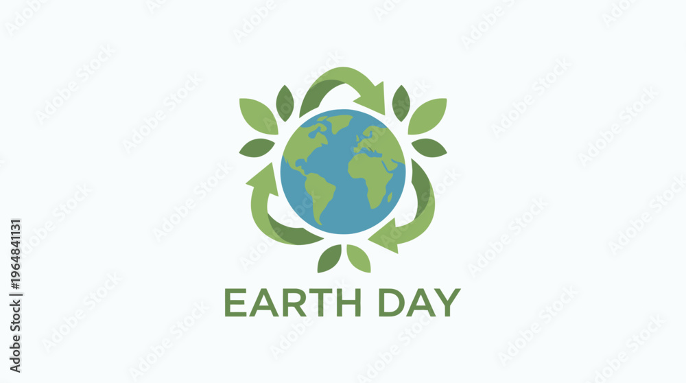 Fototapeta premium Earth Day Environmental Awareness Logo Design. Vector Illustrations. EPS Editable