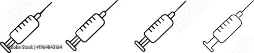 syringe icon progression vaccination dose level indicator