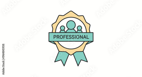 Professional Badge Icon Symbol Graphic.