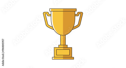 Golden Trophy Cup Award Symbol.