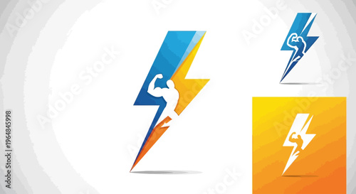 Electricity Bolt Icon Graphic Design.