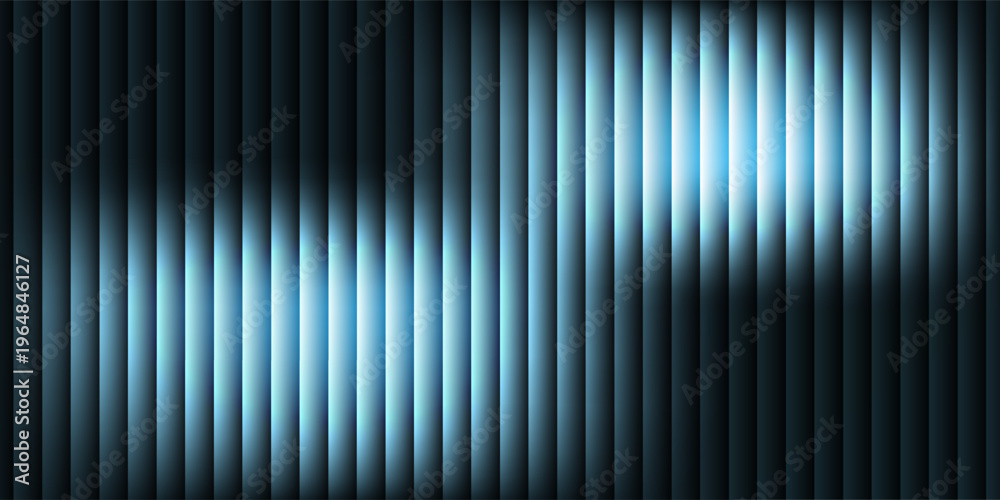 Obraz premium Black and blue glowing ribbed vector abstract background.eps10