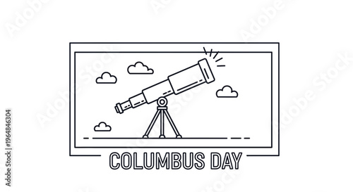 Commemorating historical voyages and the spirit of discovery on Columbus Day with an illustrative