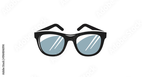 Stylish Black Eyeglasses with Clear Lenses.
