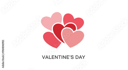 Valentines Day Hearts Collection Romantic Celebration.