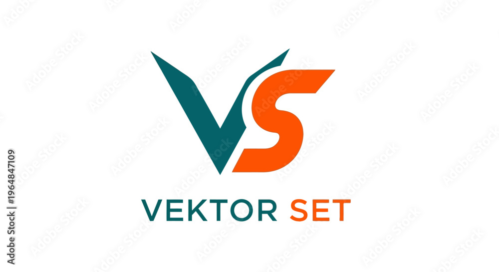 Fototapeta premium V S Vektor Set Logo Design.