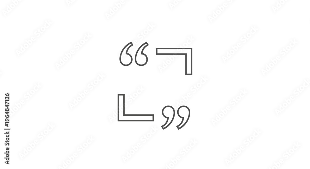 Obraz premium Quotation Marks Symbol Abstract Design.
