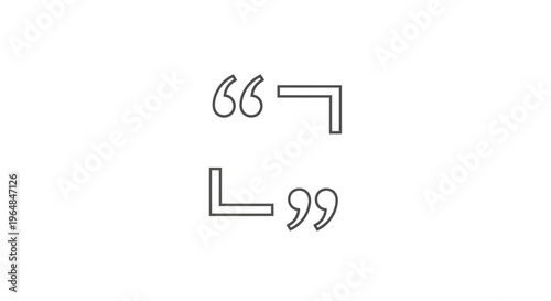 Quotation Marks Symbol Abstract Design.