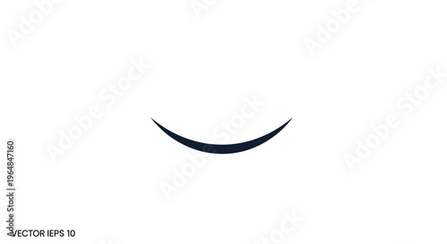 Foto Simple curved line representing a smile or a crescent shape.
