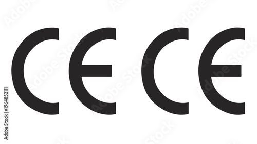 Black ce logos on white background certification mark conformity mark