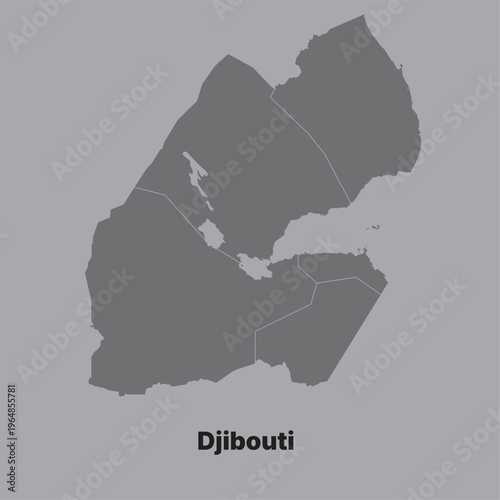 vector map of Djibouti country