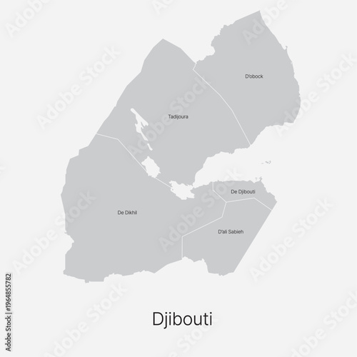 vector map of Djibouti country