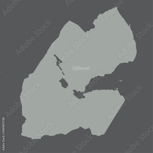 vector map of Djibouti country
