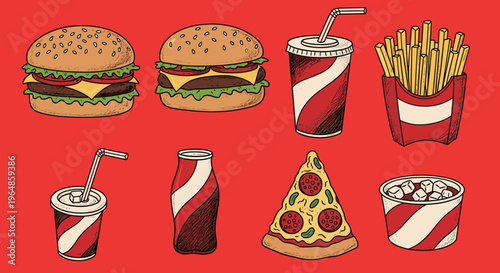 A vibrant illustration of a cold drink in a cup with a straw, perfect for advertising, marketing, or social media use to evoke a refreshing feel.