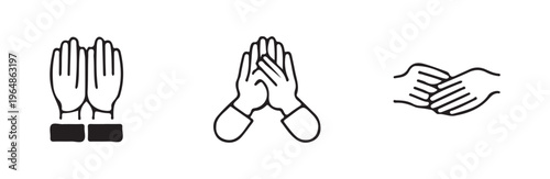 Islamic prayer hands holding hands crescent moon star and religious symbols