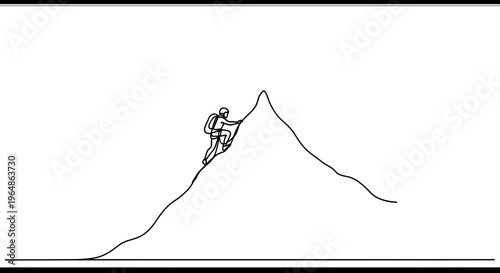 Ascending the summit: a powerful graphic representing human effort and achievement