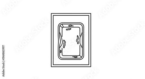 Minimalist top-down line art illustration of a modern rectangular built-in hot tub for relaxation