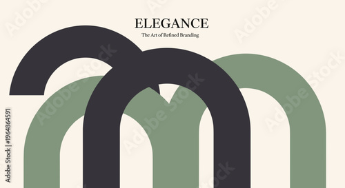 Elegant Abstract Arch Shapes in Various Colors.