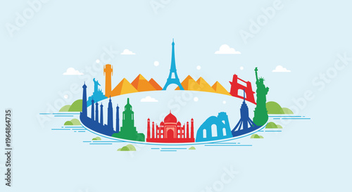 Famous Landmarks from Around the World.