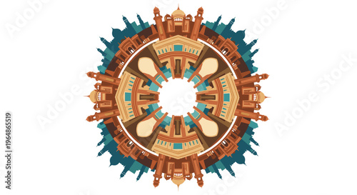 Intricate Mandala Design with Vibrant Colors.