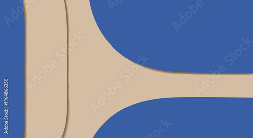 Road Junction with Multiple Directions Ahead.