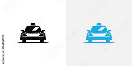 Black and blue taxi car vehicle