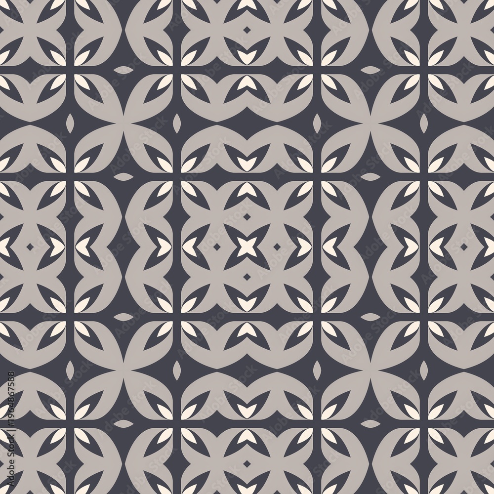 Fototapeta premium A pattern of squares with a flower in the middle. The squares are black and white