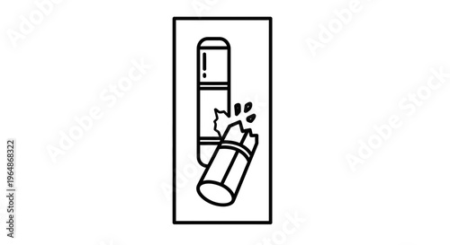 Fragile item symbol indicating caution for delicate goods during transport and careful handling