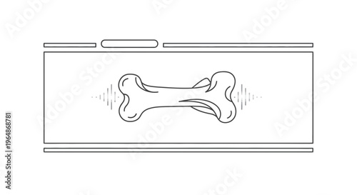 Digital display visualizing skeletal structure and diagnostic wave patterns for advanced medical