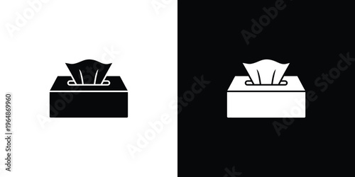 Black and white tissue box symbol 1