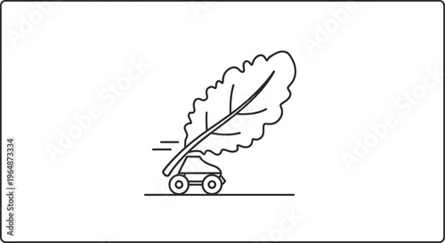 Leaf on Wheels Icon: Fast Delivery of Organic Produce, Eco-Friendly Transportation