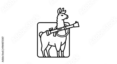 Llama Warrior with Rocket Launcher Icon