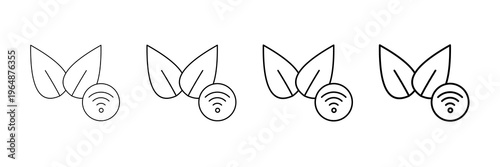 Smart Farming Icons Vector Set In Different Stroke Line Style