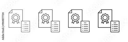 Brand Guidelines Icons Vector Set In Different Stroke Line Style