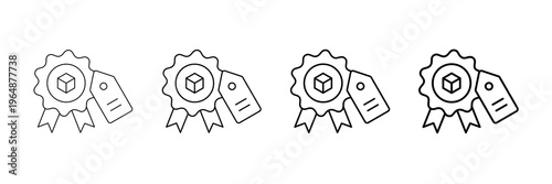 Brand Identity Icons Vector Set In Different Stroke Line Style