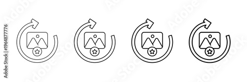 Rebranding Icons Vector Set In Different Stroke Line Style