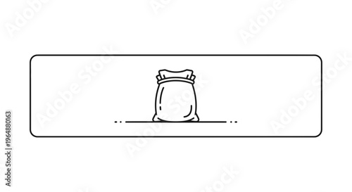 Minimalist line art illustration of a money bag for financial concepts and wealth storage graphic