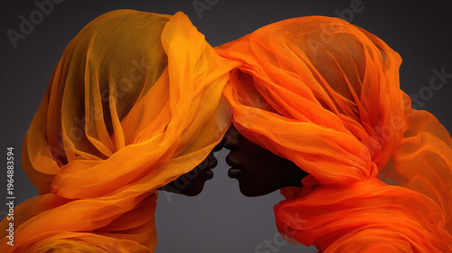 Interfaith celebration highlights beauty of Indian wedding with vibrant orange hues symbolizing unity and love