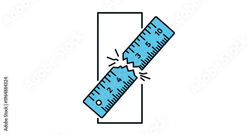 Symbolic illustration of a broken ruler signifying breaking barriers and challenging rigid