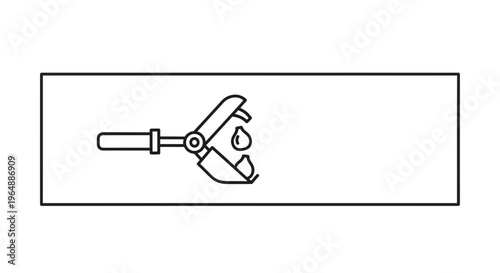 Precise Black Line Outline Illustrating a Manual Fluid Extraction and Dispensing Implement for Icons