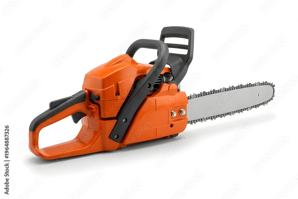 Fototapeta premium Unbranded Chainsaw Isolated Against Flawless Background in High End Product Photography with Powerful Detail