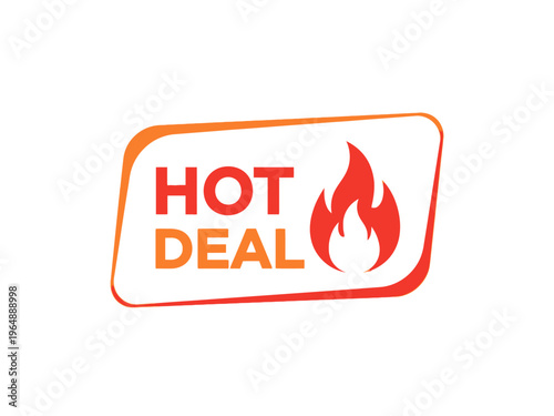 Hot Deal icon with a fire graphic, representing discounts and special offers for consumers