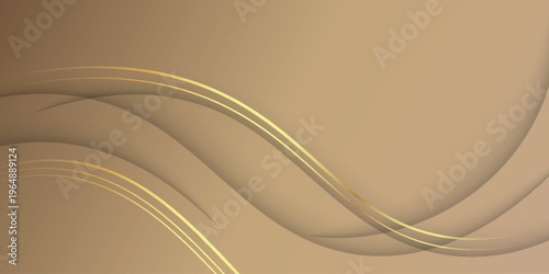 Luxury gold abstract background with cut line effect elements. Premium design for poster, flyer, banner, brochure, and advertisement.