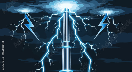 Electricity Lightning Bolt Energy Strike.