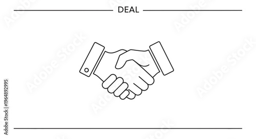 Professional business agreement illustration symbolizing partnership and successful collaboration
