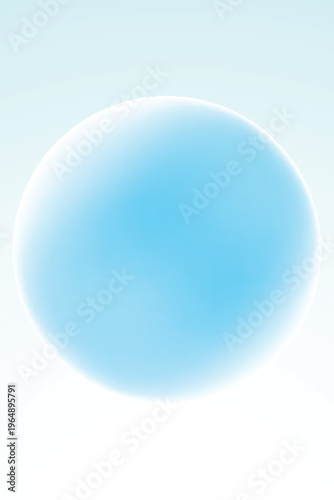 Minimalist gradient circle sky blue subtle color gradient circle on off white background