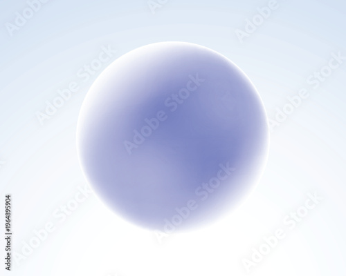 Smooth blue gradient ball with soft shading, creating a clean modern spherical abstract element for versatile vector design use.