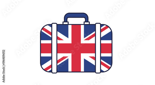 British Travel Suitcase Icon.