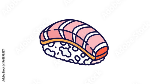 Sushi Roll with Pink Tuna Filling.